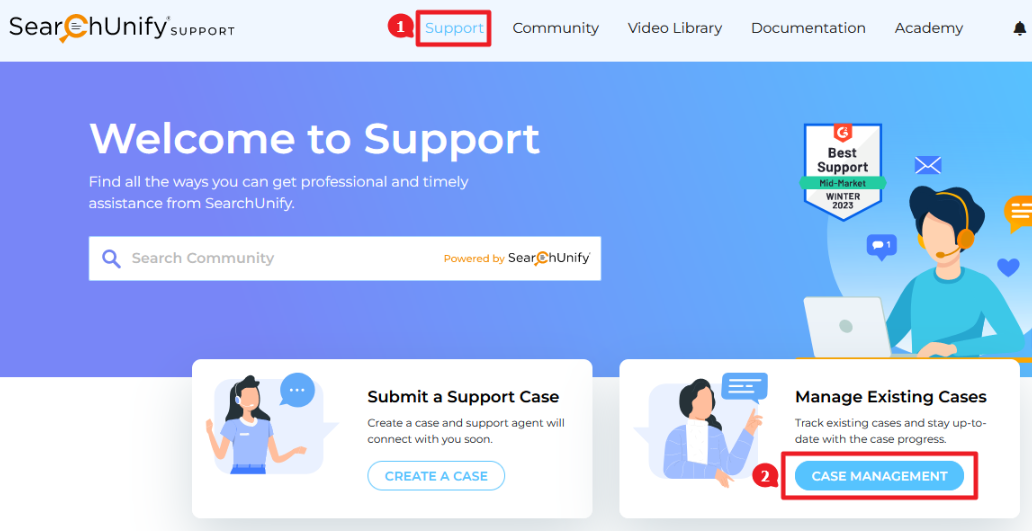 Click Case Management.