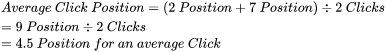 Average Click Position is 4.5