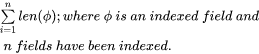 The content length of an indexed document is the length of all fields summed together.